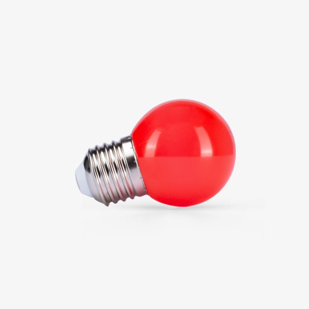 Bóng đèn LED BULB tròn 1W màu đỏ